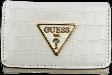 Portefeuille Guess pour femme - Réf. 109833 - Blanc crème en simili cuir glacé