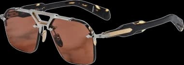 Lunettes de Soleil Jacques Marie Mage Silvertone aviator roses en aluminum magnesium