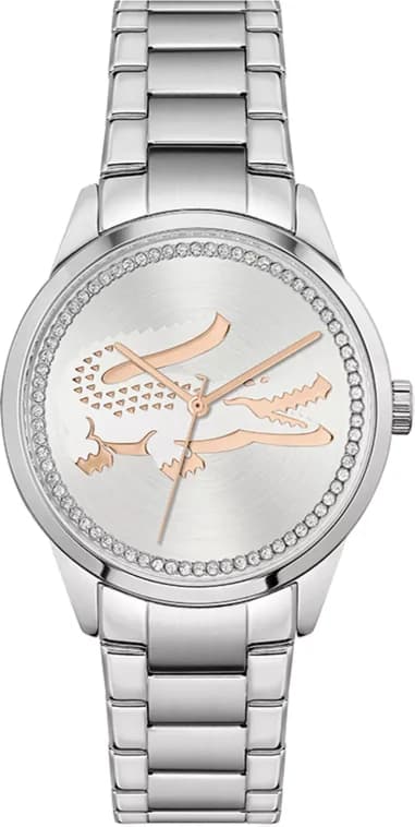 Montre Femme Lacoste Ladycroc 2001189 en Acier Argenté Cadran Strass