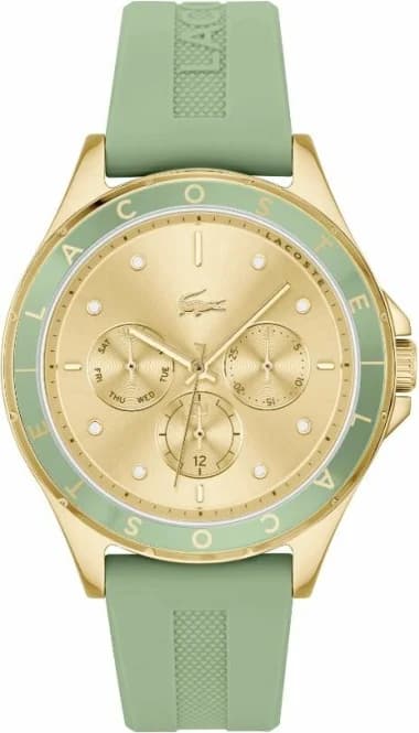 Montre Femme Lacoste Swing 2001298 - Cadran doré multifonctions, bracelet silicone vert