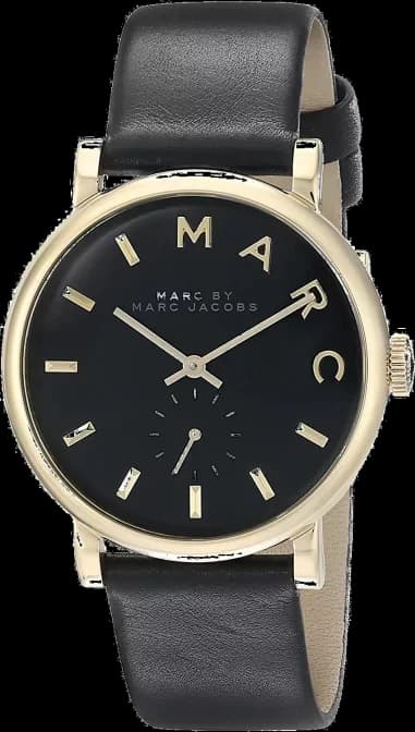 Montre Femme Marc by Marc Jacobs Baker MBM1269 - Cadran et bracelet noir, boîtier or