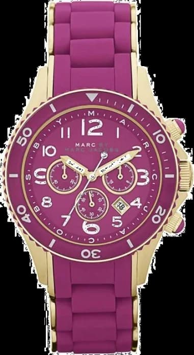Montre Femme Marc Jacobs Blade MBM2576 à Cadran Violet et Bracelet Silicone