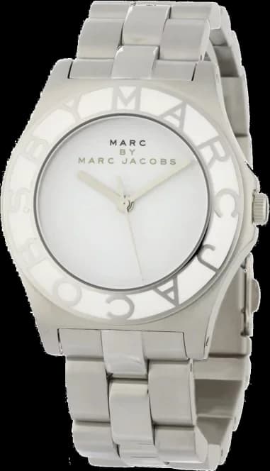 Montre Femme Marc Jacobs Blade MBM3048 Cadran Blanc Bracelet Acier Argenté