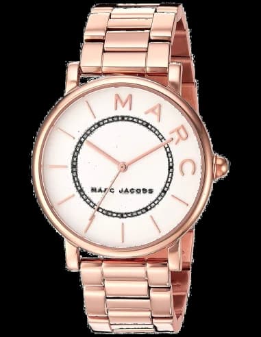 Montre Femme Marc Jacobs Roxy MJ3523 en acier or rose et cadran blanc