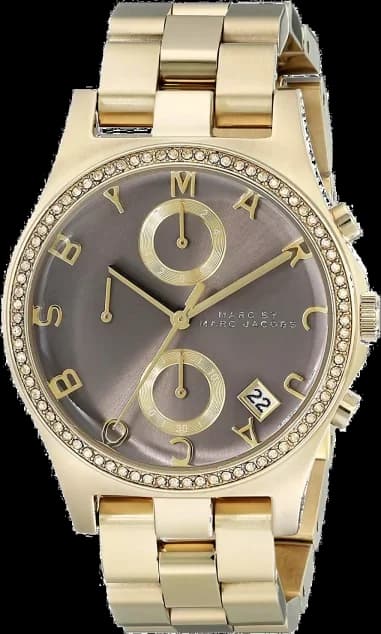 Montre Femme Marc Jacobs Henry MBM3298 en Acier Doré Cadran Marron