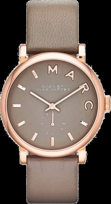 Montre Femme Marc Jacobs MBM1266 - Boîtier Or Rose, Cadran et Bracelet Cuir Gris
