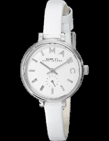 Montre Femme Marc Jacobs Sally MBM1350 - Cadran et Bracelet Cuir Blanc