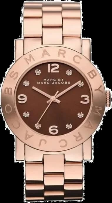 Montre Femme Marc Jacobs Amy MBM3167 Acier Or Rose Cadran Chocolat