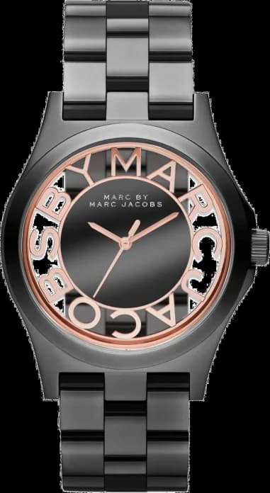 Montre Femme Marc Jacobs Henry Skeleton MBM3254 en Acier Gris Foncé