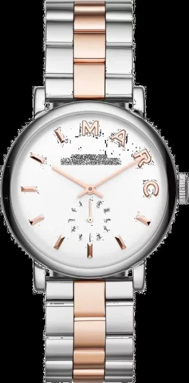 Montre Femme Marc Jacobs Baker MBM3312 Cadran Blanc Bracelet Or Rose