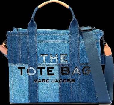 Garde-temps Marc Jacobs H017M06FA21-422, sac cabas en toile denim bleu
