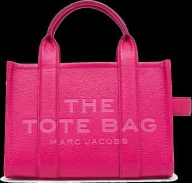 Sac à main Marc Jacobs The Mini Tote Bag en cuir grainé Fuchsia - Réf. H009L01SP21-955