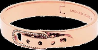 Bracelet Michael Kors MKJ4616791 en acier or rose avec strass - 18 cm - Femme