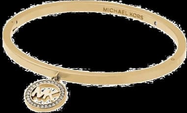 Bracelet Michael Kors MKJ4836710 en acier doré avec breloque à strass - Pour Femme