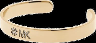 Bracelet Michael Kors MKJ5028710 en acier doré pour femme, hashtag et initiales strassées