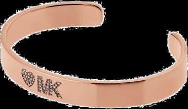 Bracelet Michael Kors MKJ5030791 en acier or rose pour femme, motif coeur strassé