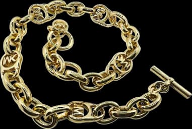 Collier Michael Kors 109784 en métal plaqué or jaune pour femme
