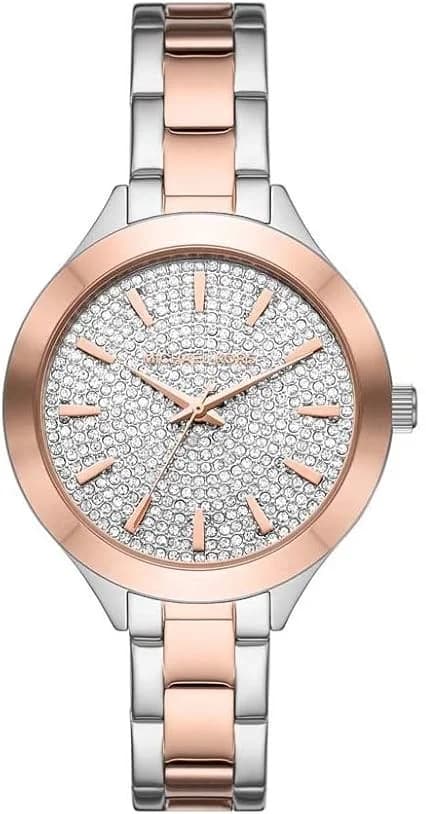 Montre Michael Kors Pavé Two-Tone Set MK1045 femme bicolore, acier inoxydable 38mm, quartz 5 ATM