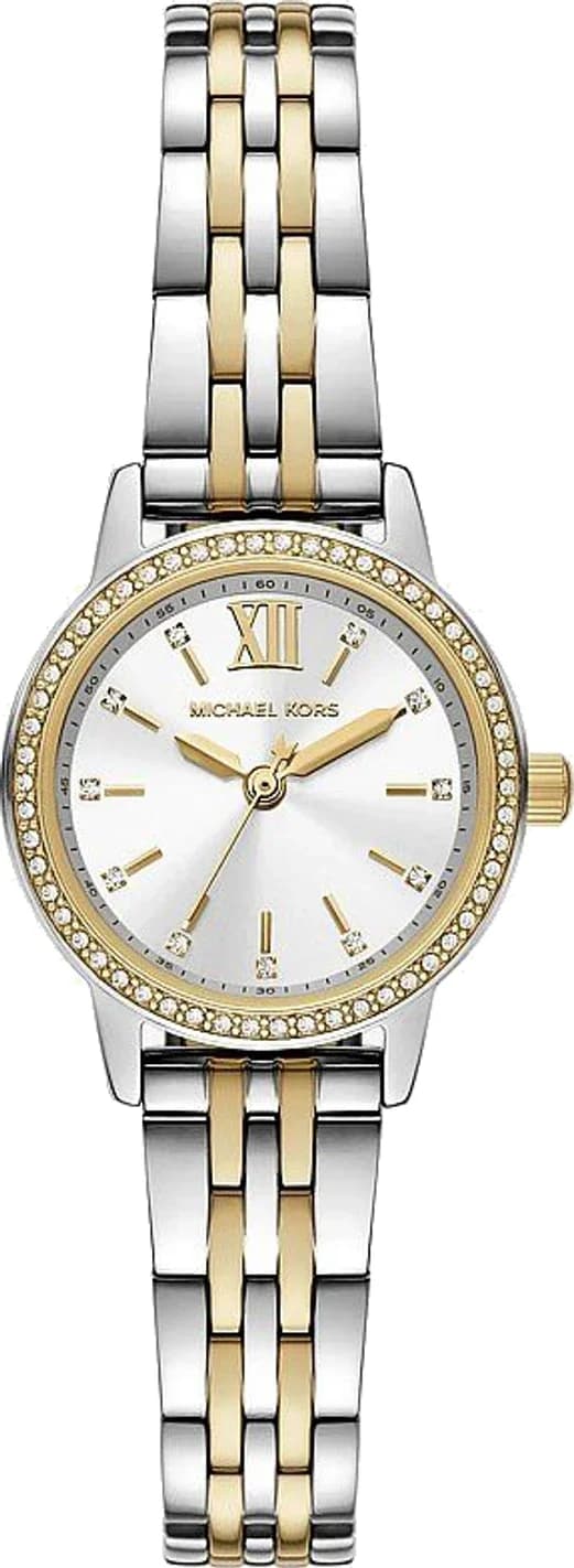 Montre Michael Kors Mini Melissa MKO1172 femme bicolore, acier inoxydable 26mm, quartz 5 ATM