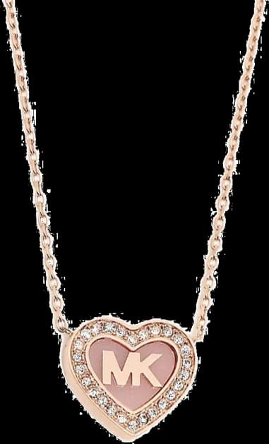 Collier Michael Kors MKJ5072791 en or rose pour femme, coeur strass