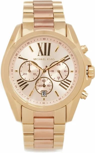 Montre Michael Kors Bradshaw MK6270 Bi-ton or rose bordeaux vue 2