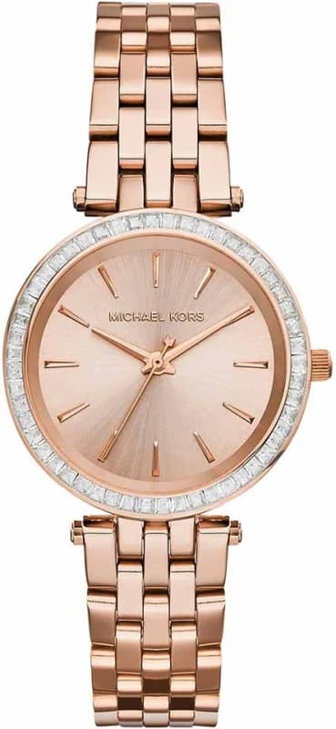 Montre Michael Kors Mini Darci MK3366 Acier or rose ornée de brillants vue 2