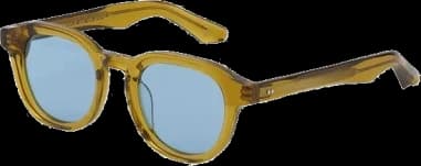 Lunettes de soleil Moscot DAHVEN - Monture ronde unisexe en acétate Translucent Taupe