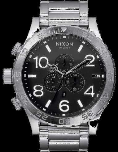 Montre Homme Nixon 51-30 Chrono Acier Inoxydable Cadran Noir Réf. A083-000