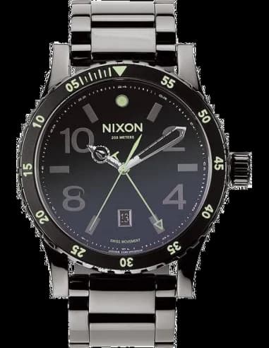 Montre Homme Nixon Diplomat A277-1885 Cadran Bleu Bracelet Gris Acier