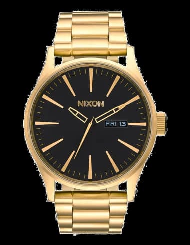Montre Homme Nixon Sentry SS A356-510 en acier doré jaune avec cadran noir