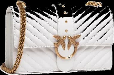 Sac bandoulière Pinko Love One Classic en cuir de vachette vue 5