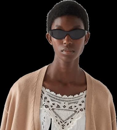 Lunettes de soleil Prada Symbole PR 26ZS Ovales en acétate vue 3