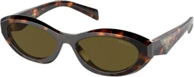 Garde-temps Prada PR26ZS-14L09Z, acétate noir avec verres dégradés et branches fines