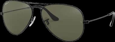 Garde-temps Ray-Ban RB3025 002/58 58-14, lunettes aviator métal noir polarisées