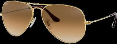 Lunettes de soleil Ray-Ban Aviator RB3025 001/51 - Monture or unisexe, verres dégradés marron