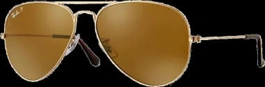 Garde-temps Ray-Ban RB3025 001/57 62-14, monture métal gold, verres polarisés