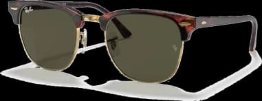 Lunettes de Soleil Ray-Ban Clubmaster RB3016 W0366 Havana - Or Unisexe