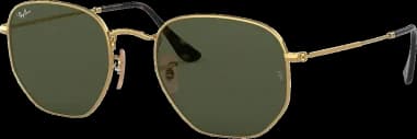 Lunettes de soleil Ray-Ban RB3548N Hexagonal Flat Lenses - Monture or unisexe