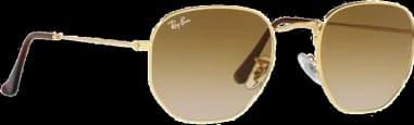 Le garde-temps Ray-Ban RB3548N 001/51 54-21 vu de profil