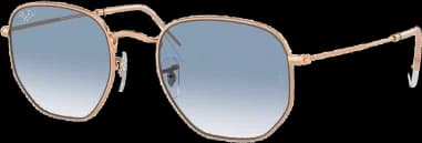 Garde-temps Ray-Ban RB3548 9202/3F 54-21, doré rosé, verres bleus dégradés