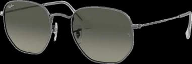 Garde-temps Ray-Ban RB3548N 004/71 51-21, monture grise, verres hexagonaux