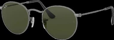 Garde-temps Ray-Ban RB3447 029 53-21, lunettes rondes métal gun metal