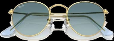 Le garde-temps Ray-Ban RB3447 001/3M 53-21 vu de profil