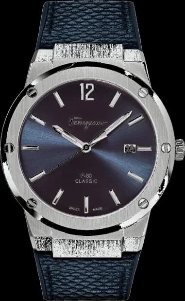 Montre Homme Salvatore Ferragamo SFDT00719, Boîtier Silicone et Bracelet Silicone Bleu