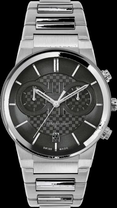 Chronographe Salvatore Ferragamo SFME00321 Homme en Acier, Cadran Noir