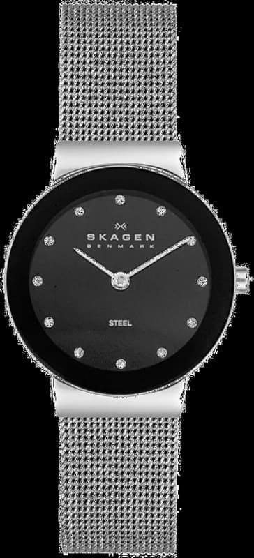 Montre Femme Skagen Freja 358SSSBD en acier bicolore et cadran noir