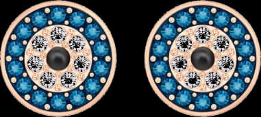 Boucles d'oreilles Swarovski Luckily Evil Eye 5377720 en plaqué or rose avec cristaux multicolores pour femme