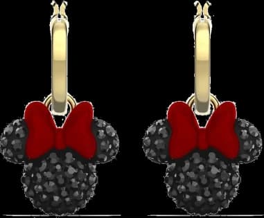 Boucles d'oreilles Swarovski Minnie 5566692 plaqué or noir pour femme
