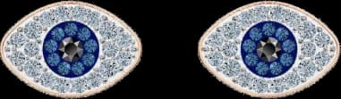 Boucles d'oreilles femme Swarovski Symbolica Evil Eye 5510067 en or rose et cristal bleu