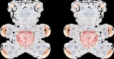 Boucles d'oreilles Swarovski Teddy 5447445 en plaqué or rose et cristaux pour femme